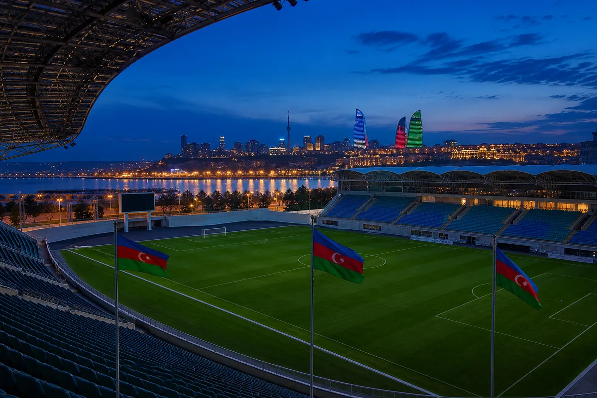 Editorial scene illustrating Azerbaijan's football context