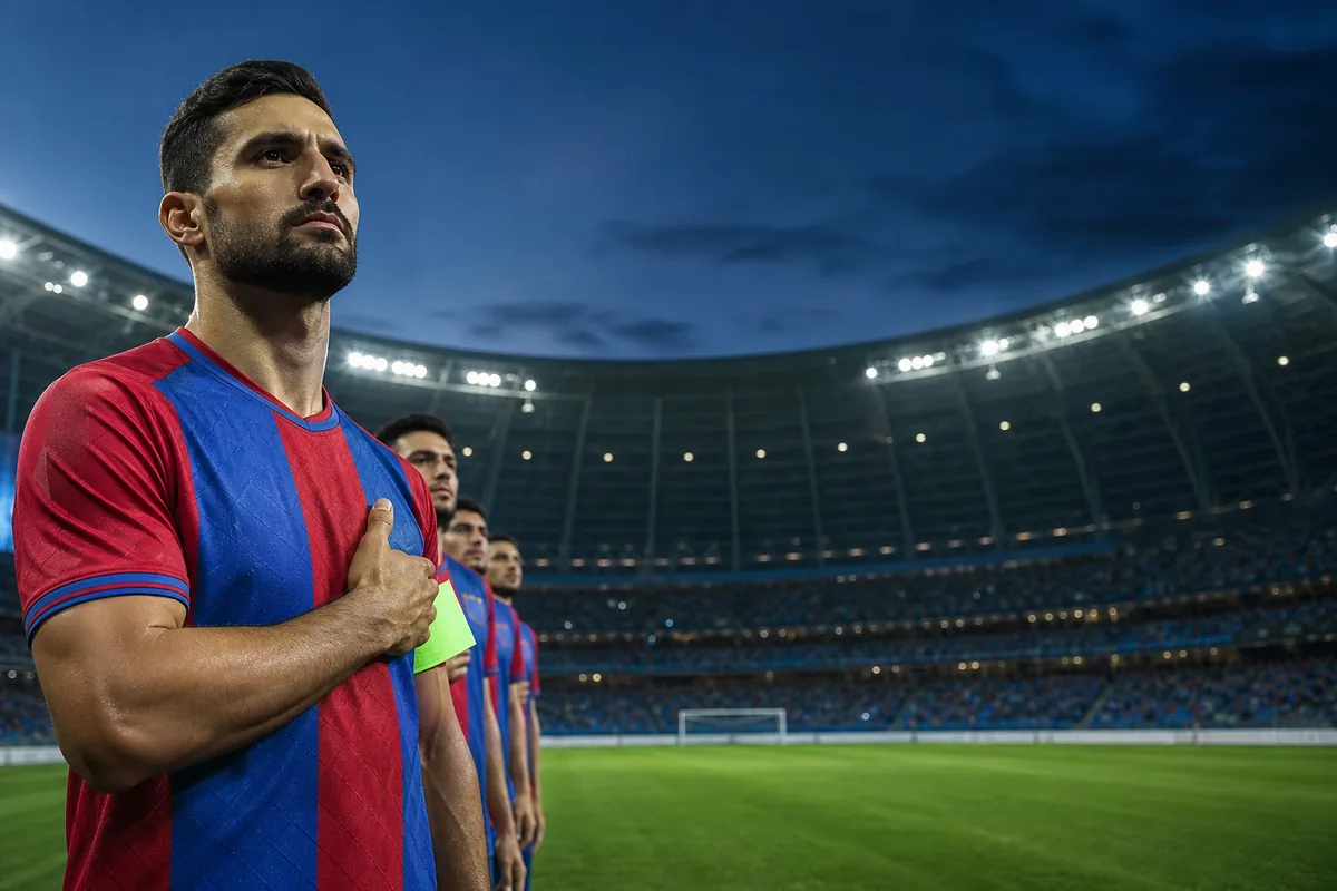 Editorial football scene about Azerbaijan's next generation