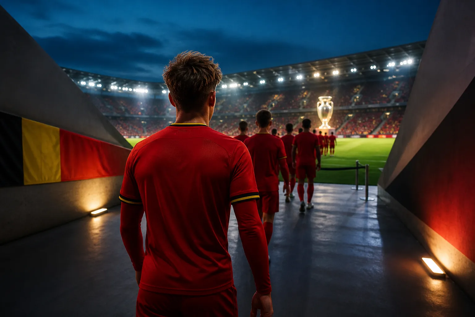 Editorial football scene about Belgium's next generation