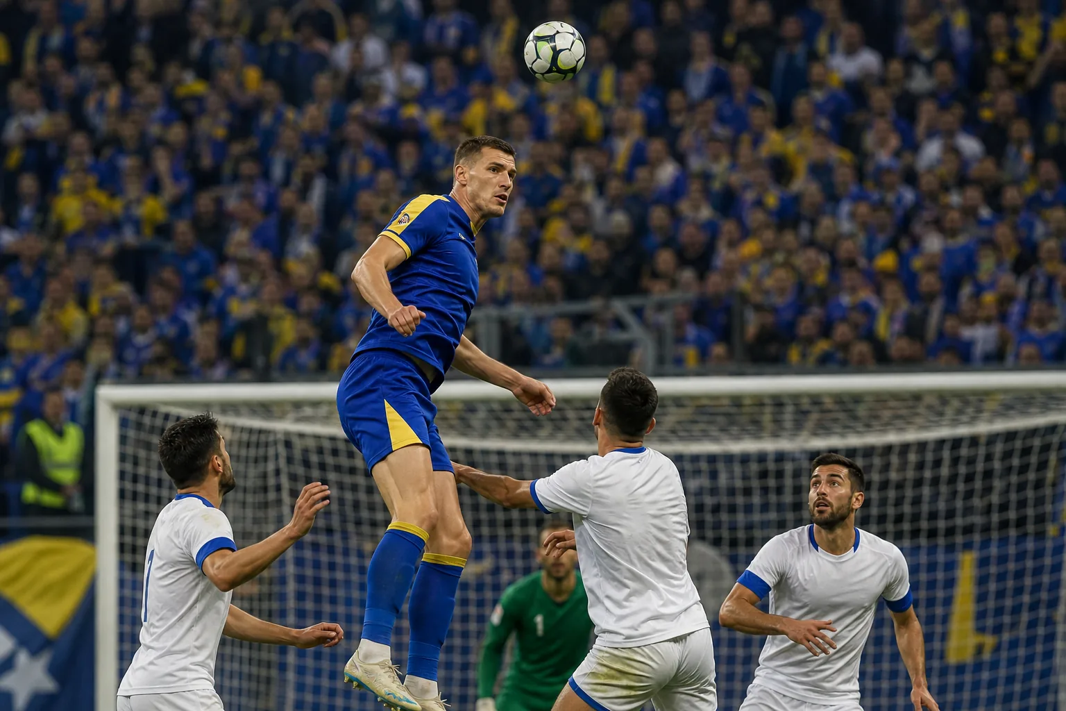 Editorial scene illustrating Bosnia and Herzegovina's football context