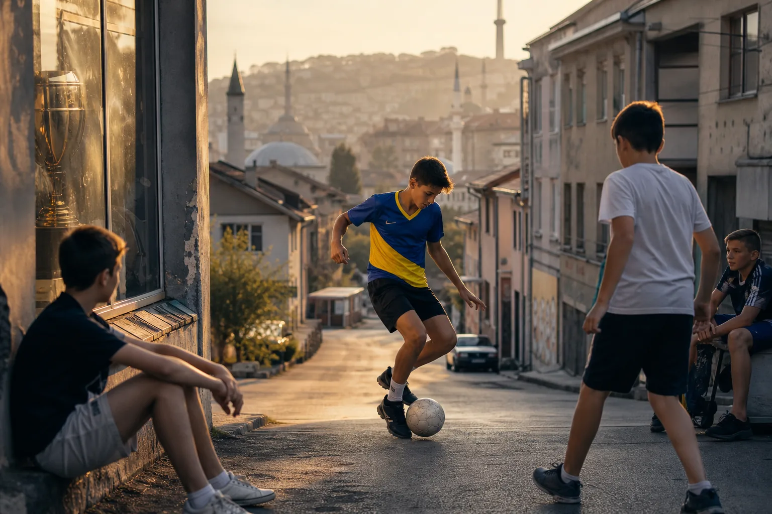 Editorial football scene about Bosnia and Herzegovina's next generation