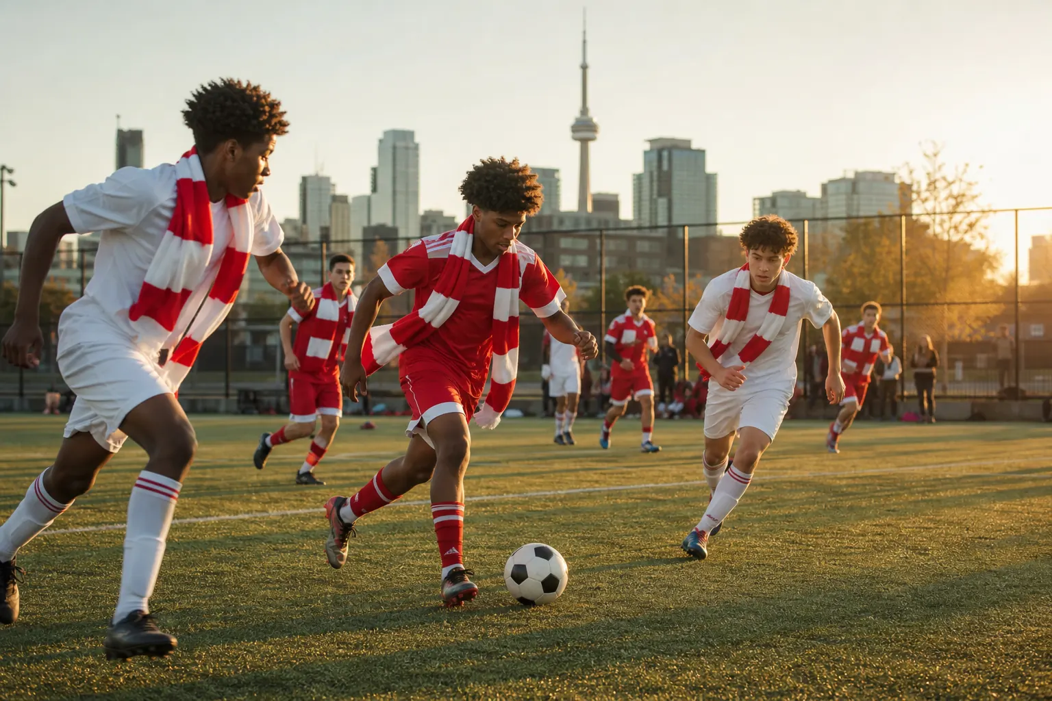 Editorial football scene about Canada's next generation