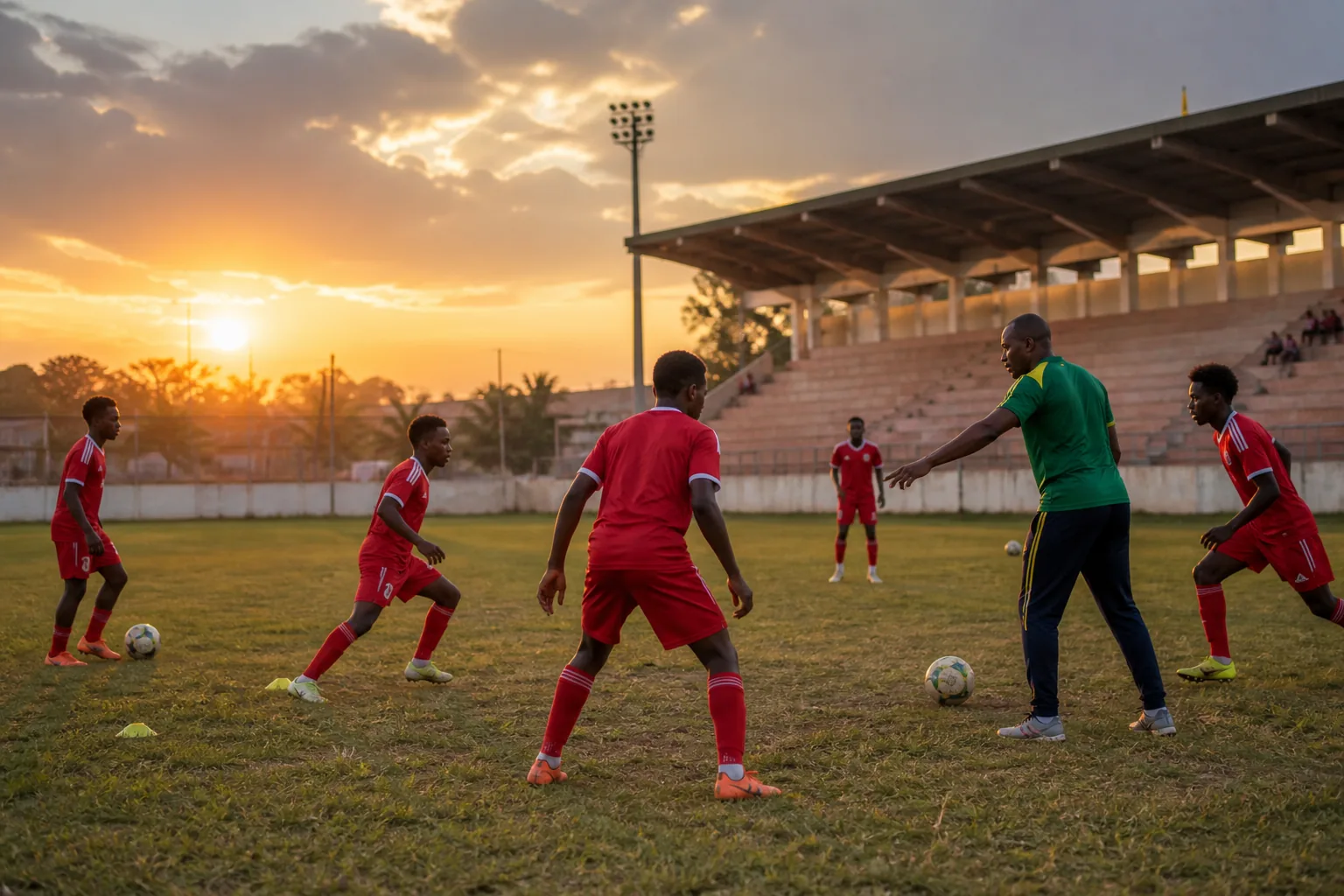 Modern Republic of Congo Red Devils competing in a tense 2015 AFCON quarter-final atmosphere