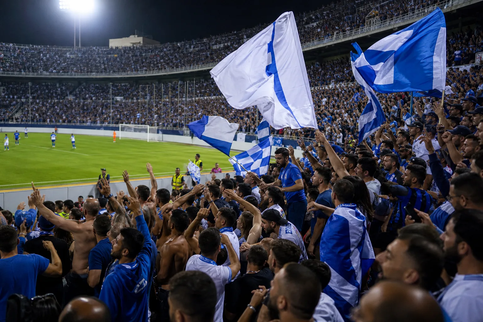 Editorial scene illustrating Cyprus's football context