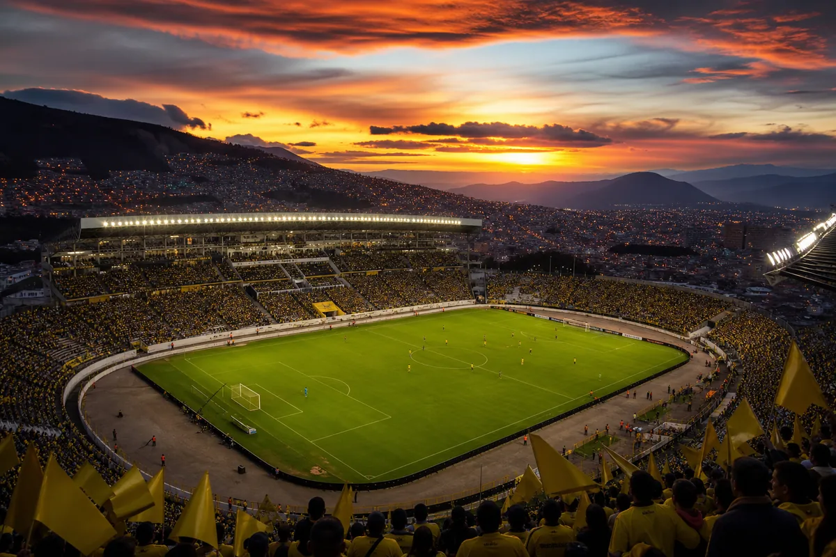 Editorial scene illustrating Ecuador's football context