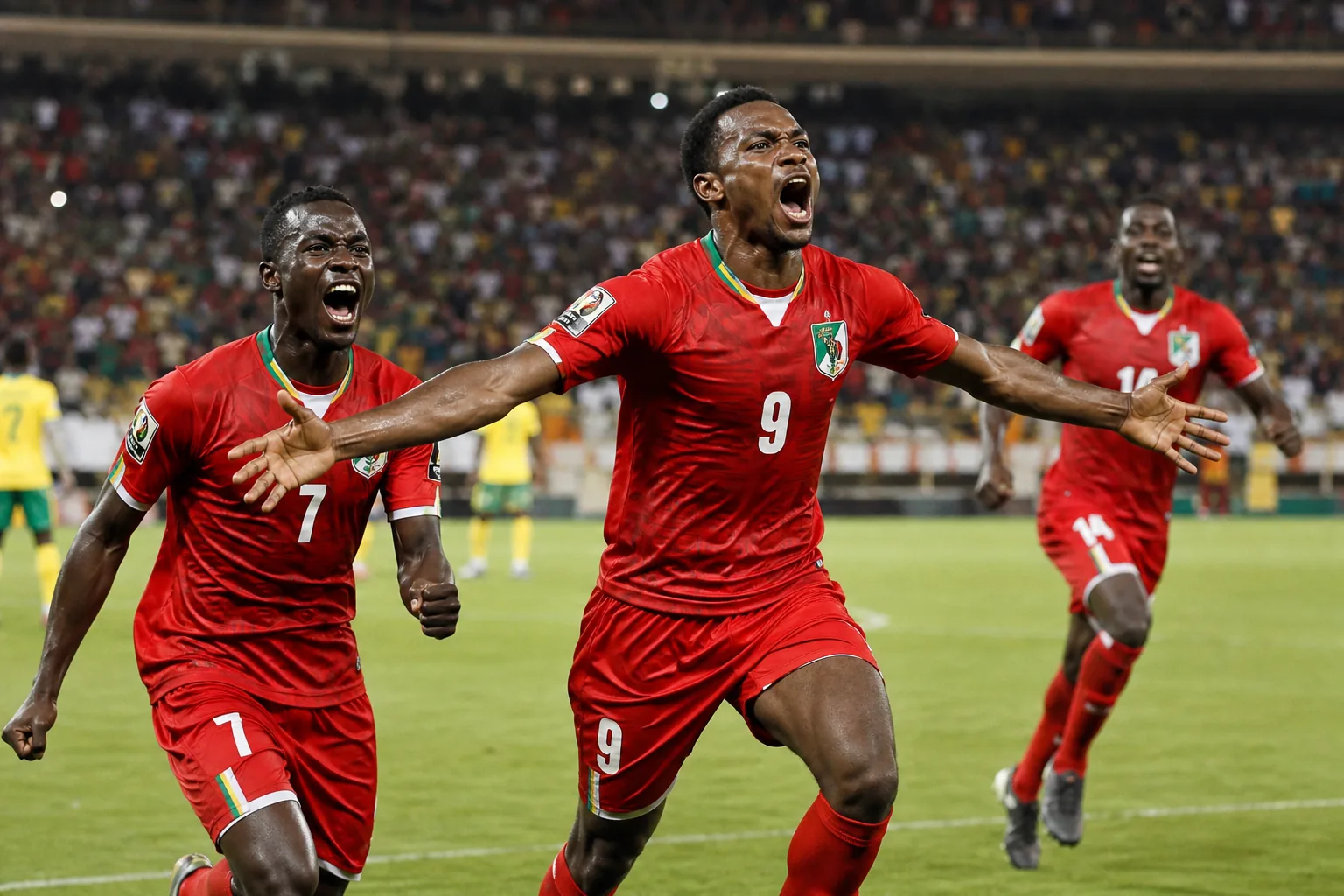 Equatorial Guinea making a dramatic AFCON quarter-final run in 2012 before a packed stadium