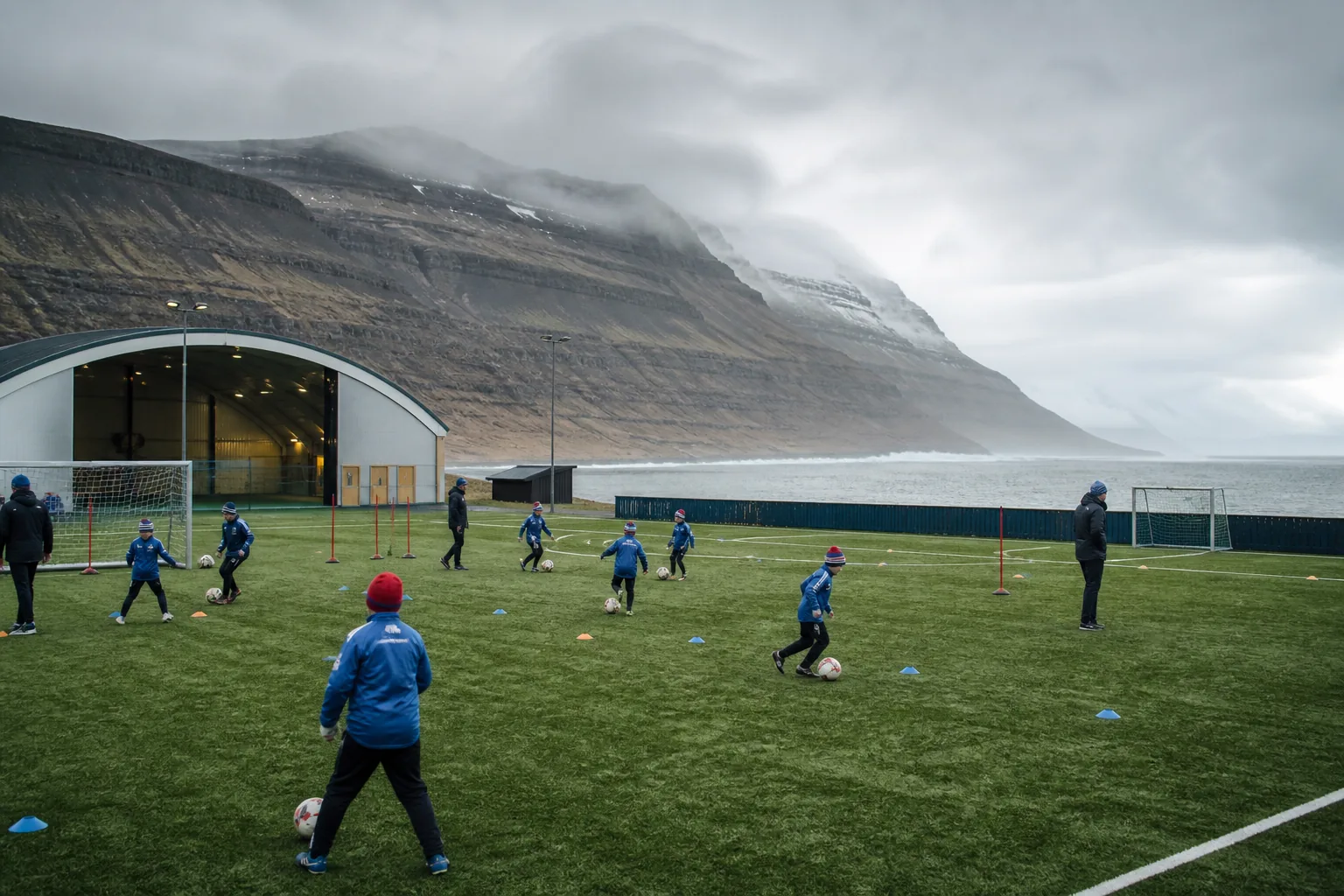 Editorial football scene about Iceland's next generation