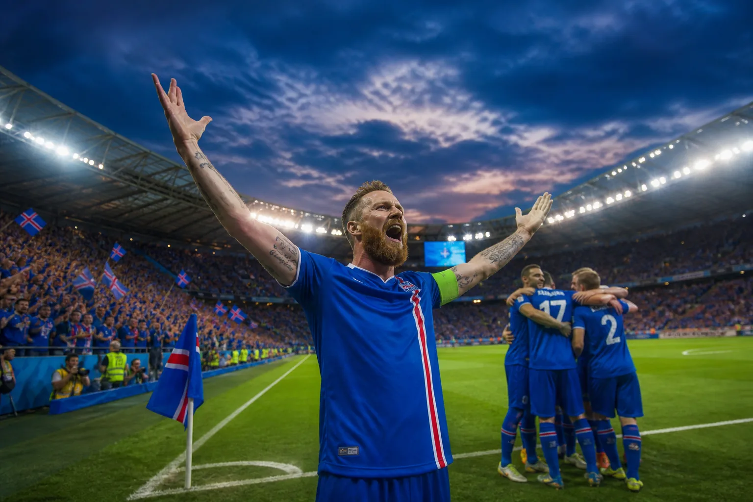 Editorial scene from Iceland's tournament story