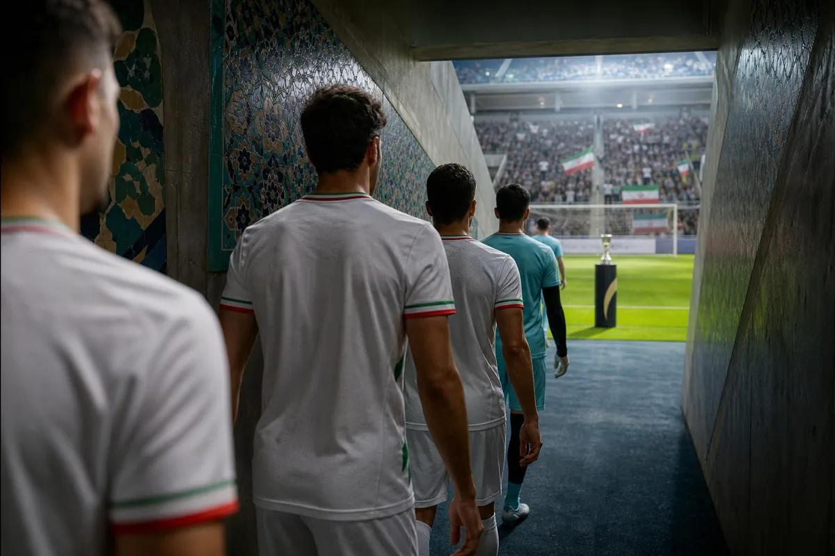 Editorial football scene about Iran's next generation