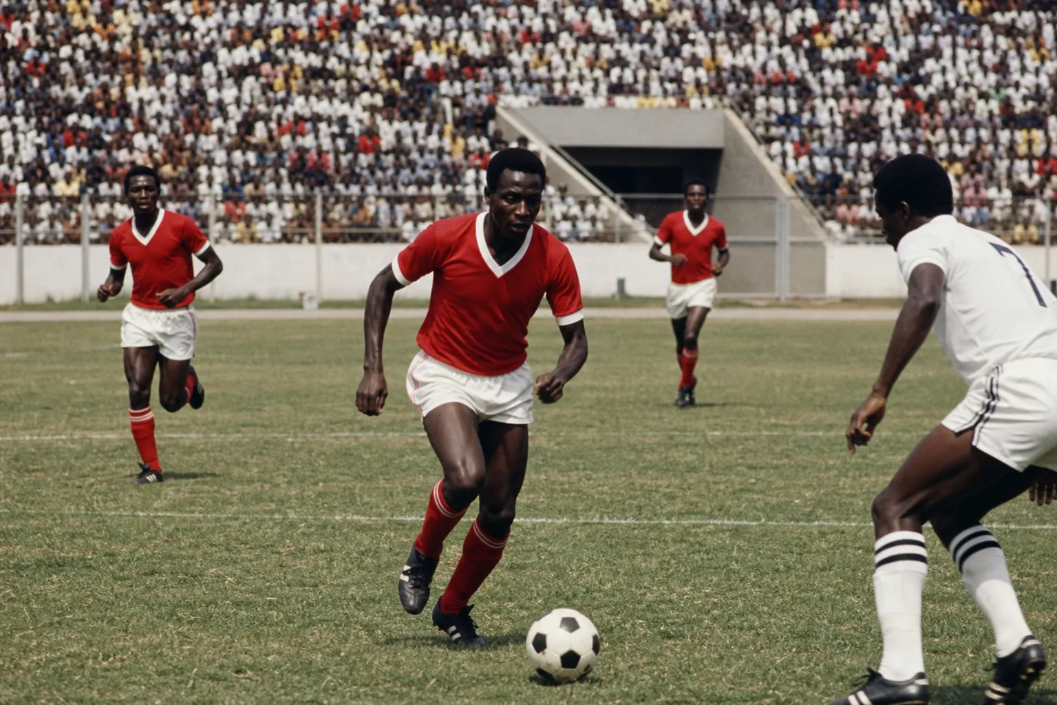 Kenya competing in an intense CECAFA regional match against an East African rival