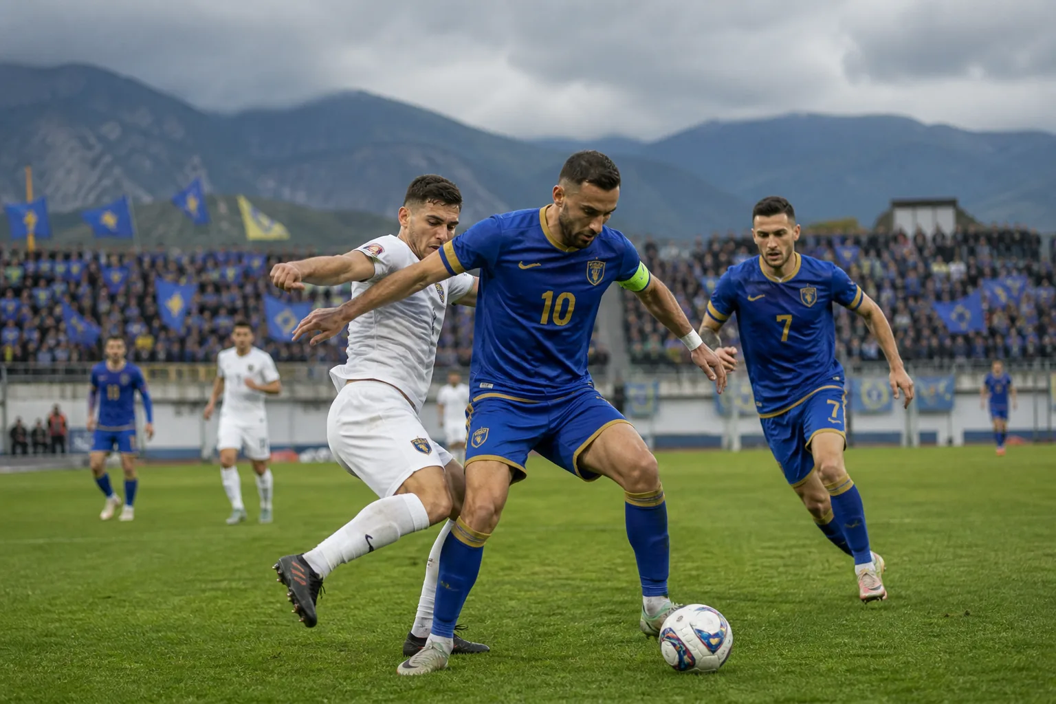 Editorial football scene about Kosovo's next generation