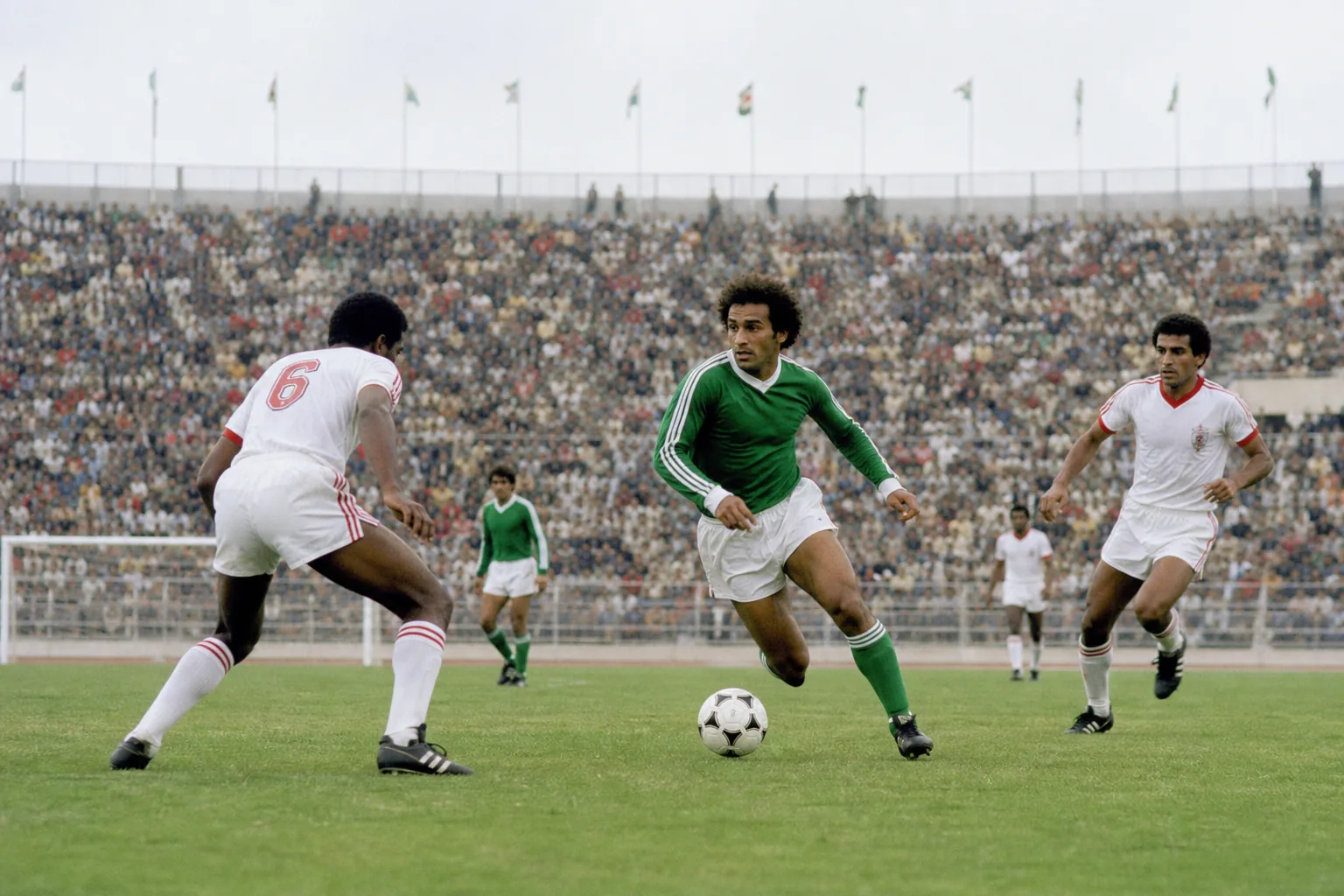 Libya Knights preparing together for an AFCON qualifier in green national-team kits