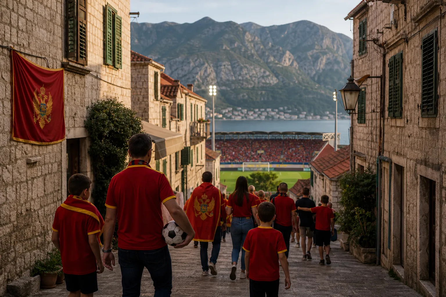 Editorial football scene about Montenegro's next generation