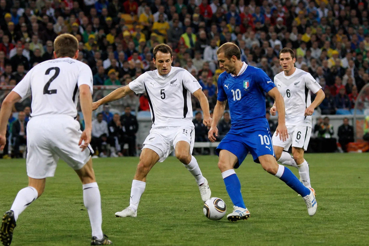New Zealand All Whites preparing together for a World Cup qualifier in white kits
