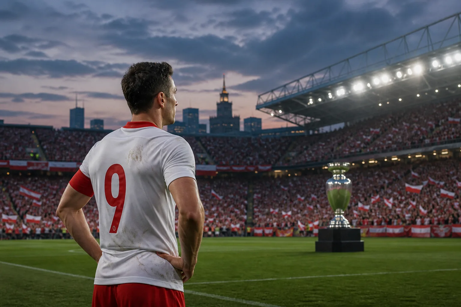 Fictional Polish players looking back at a golden World Cup generation with a distant major trophy