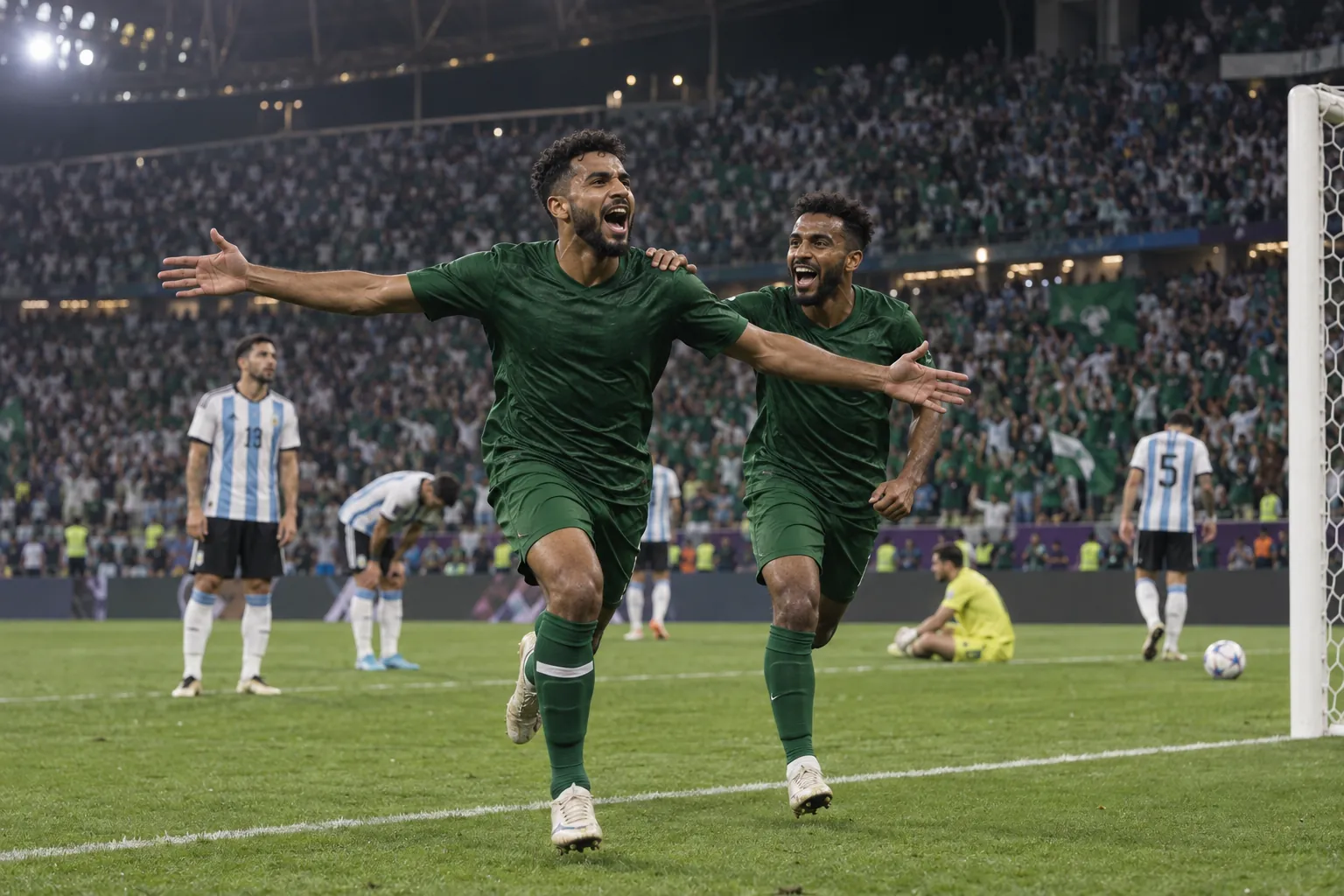 Editorial scene from Saudi Arabia's tournament story
