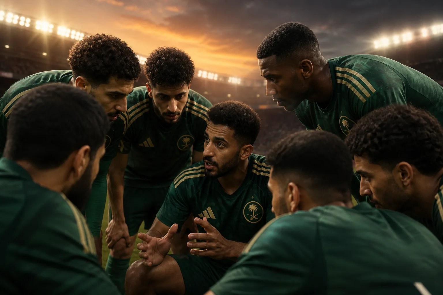 Editorial football scene about Saudi Arabia's next generation