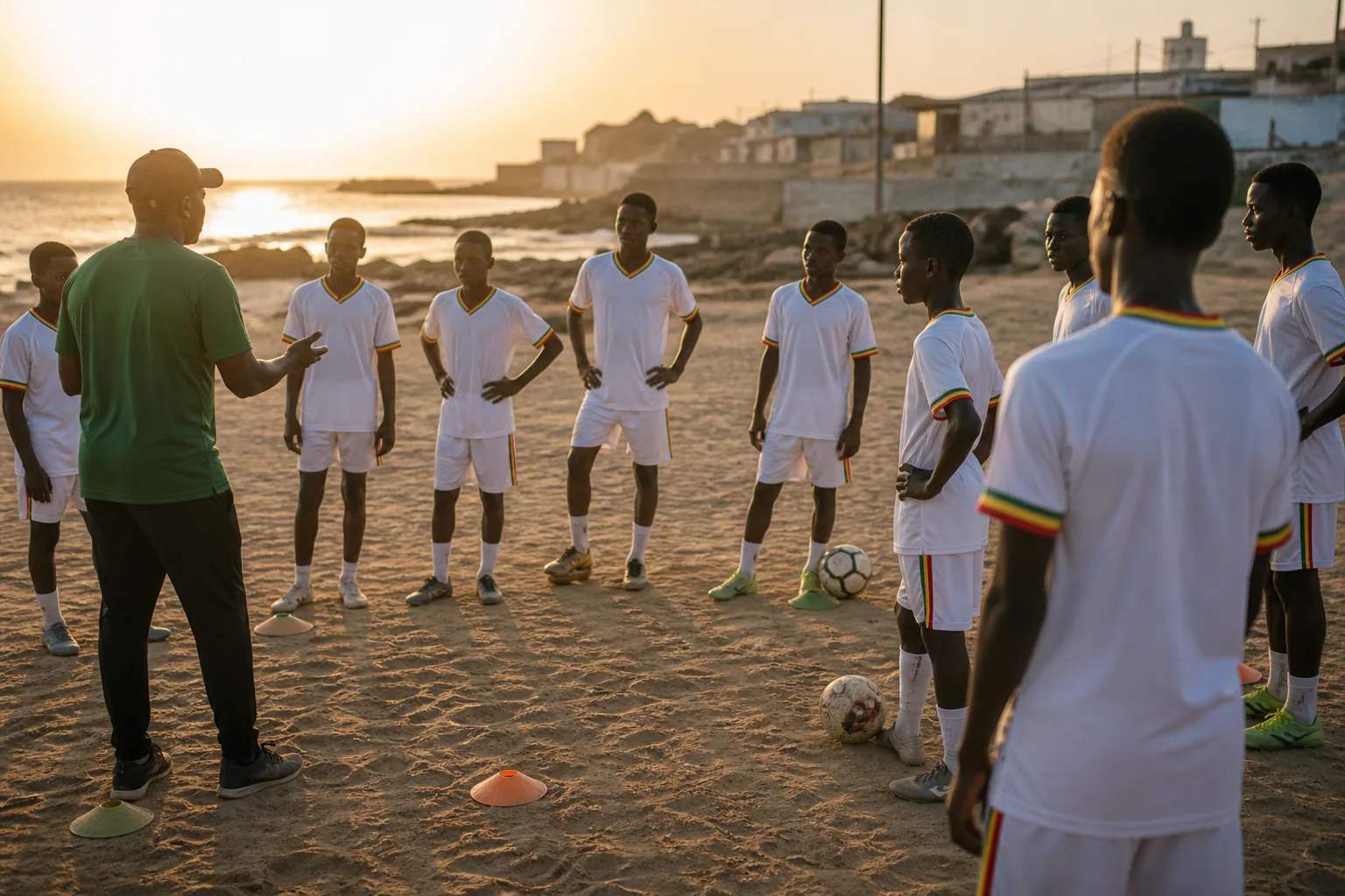 Editorial football scene about Senegal's next generation