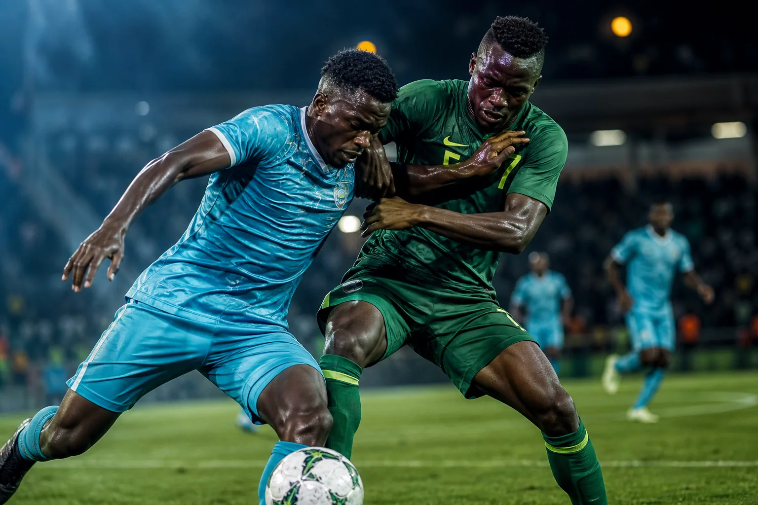 Seychelles Pirates battling a stronger African opponent in an AFCON qualifier