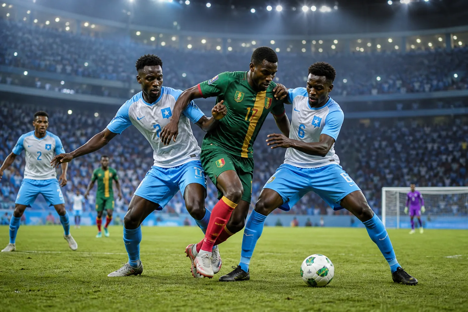 Somalia Ocean Stars battling a stronger African opponent in a tense qualifier