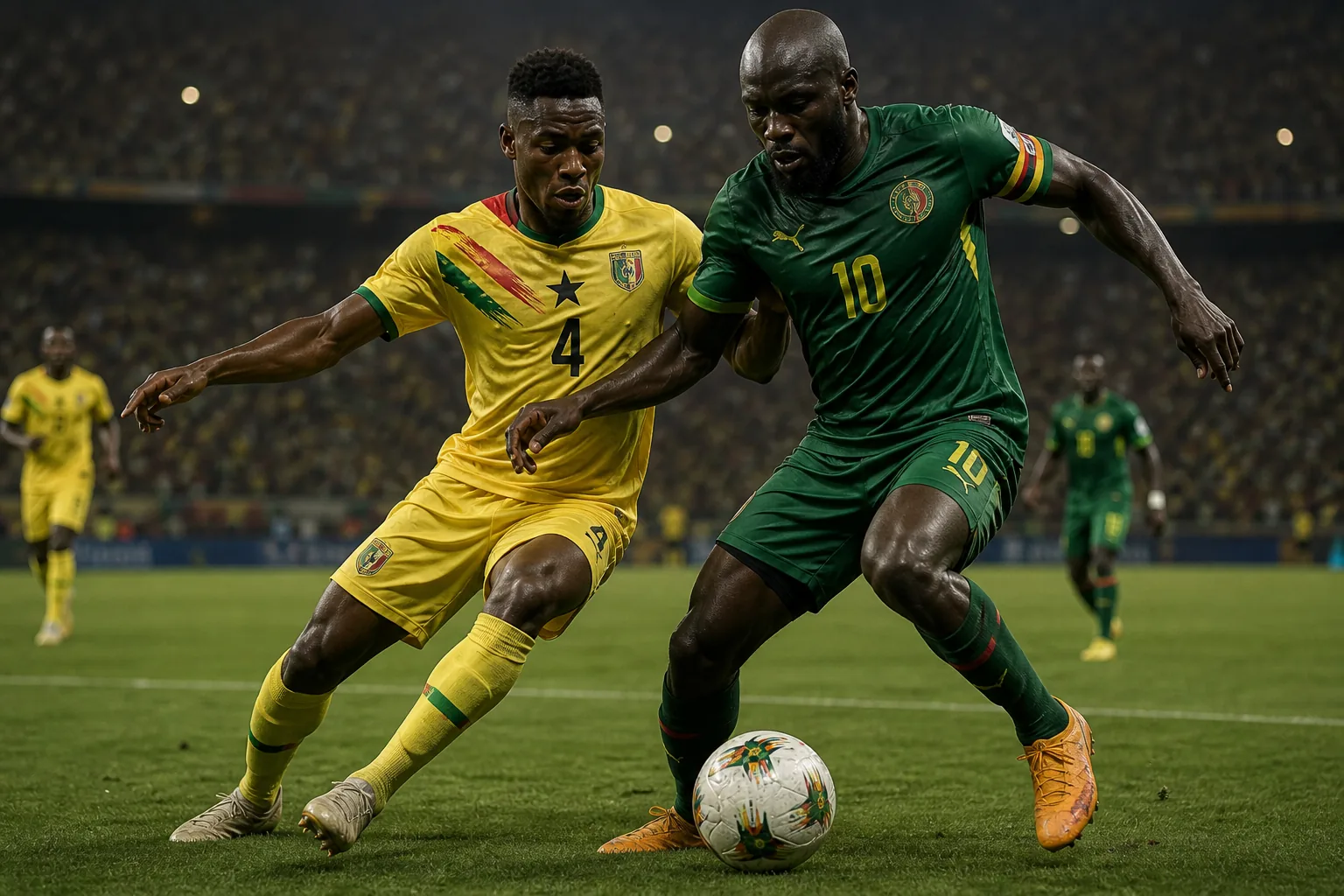 Togo Sparrow Hawks battling a strong African opponent in a tense qualifier
