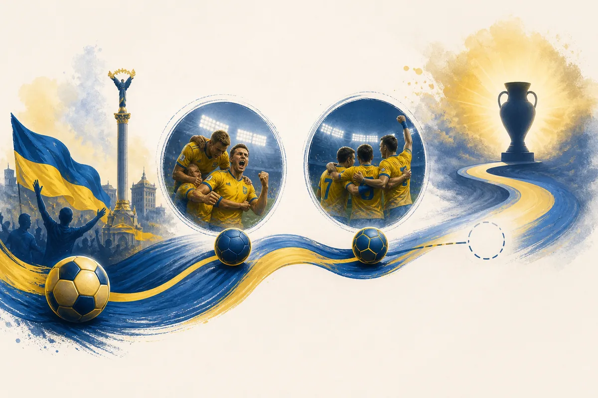 Editorial football scene about Ukraine's next generation
