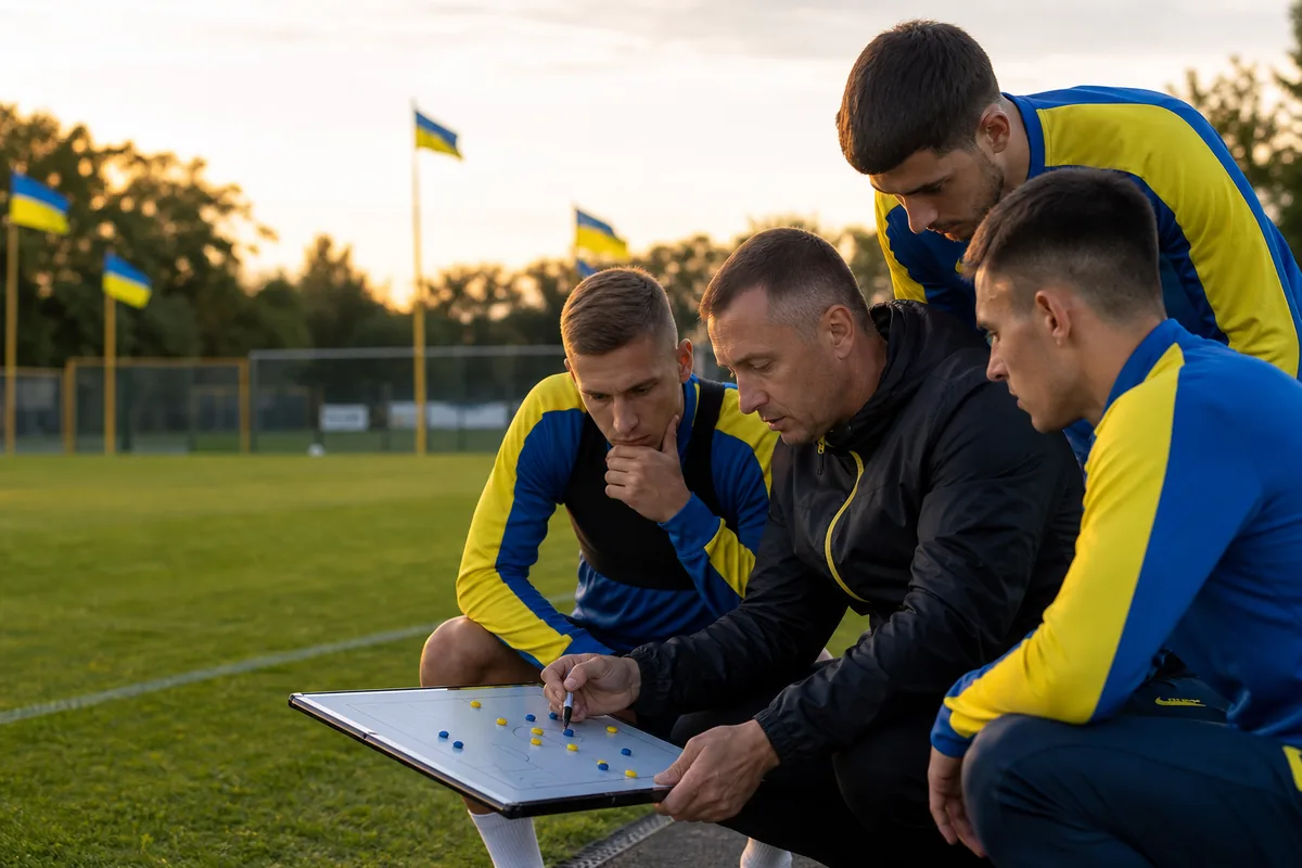 Editorial football scene connected to Ukraine's recent national-team history