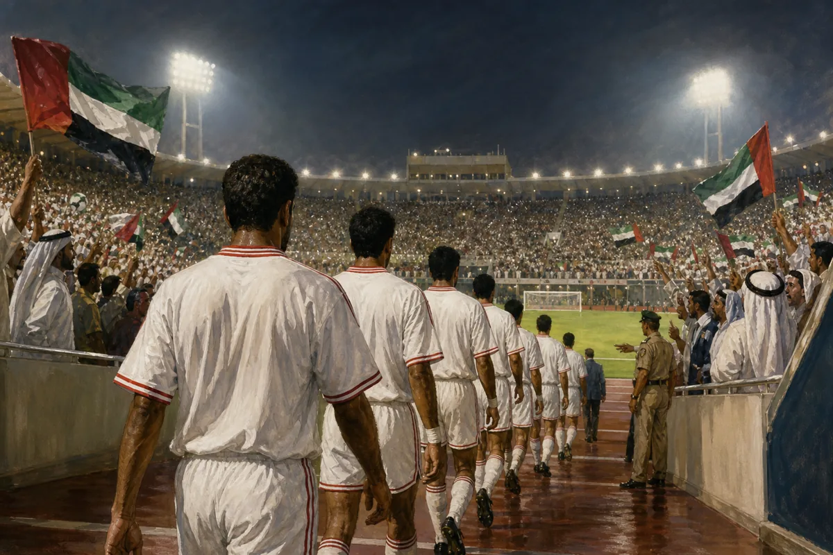 Editorial scene illustrating United Arab Emirates's football context