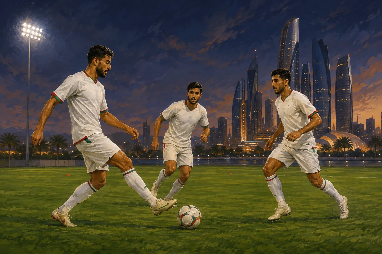 Editorial football scene about United Arab Emirates's next generation