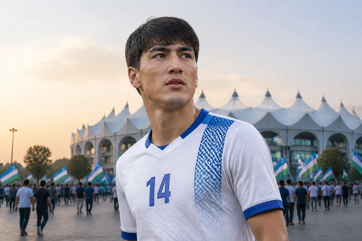 Editorial football scene about Uzbekistan's next generation