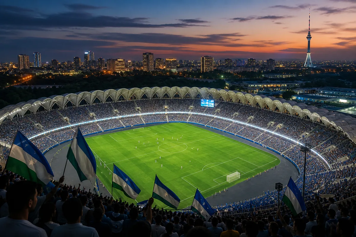 Editorial scene illustrating Uzbekistan's football context