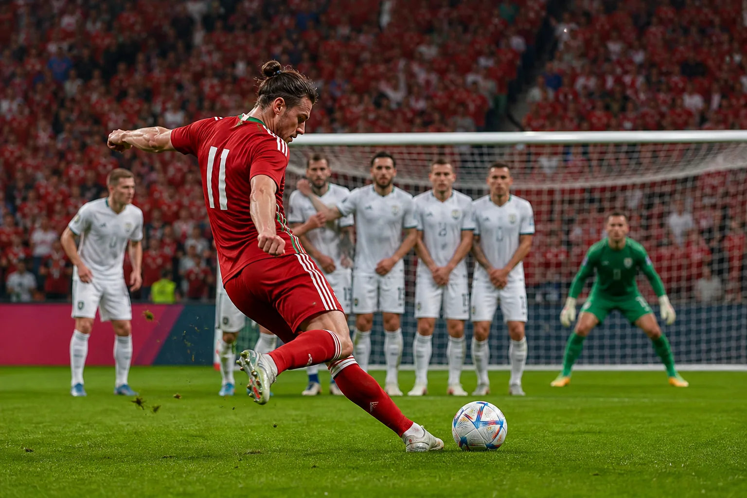 Fictional Welsh players reacting after a dramatic knockout setback