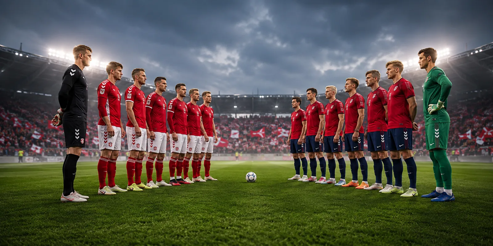 Conceptual Denmark coach directing a training session
