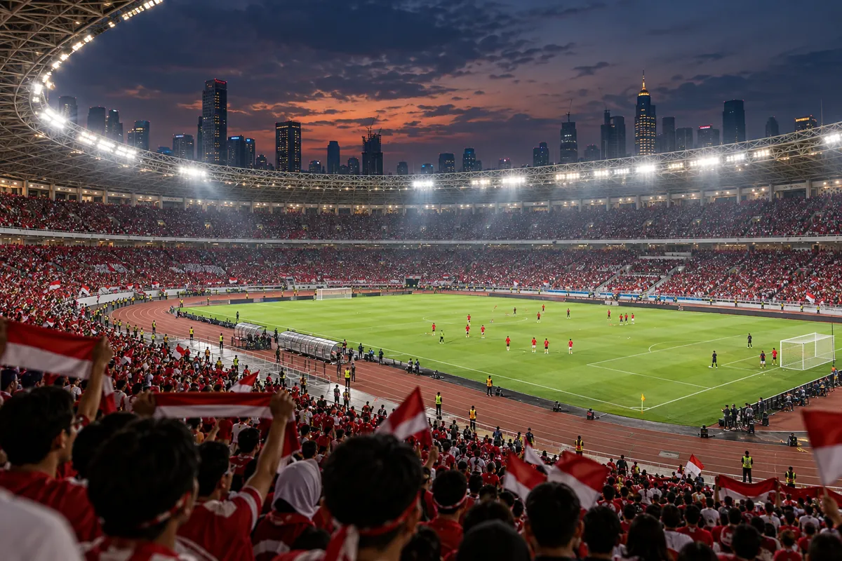 Editorial scene illustrating Indonesia's football context