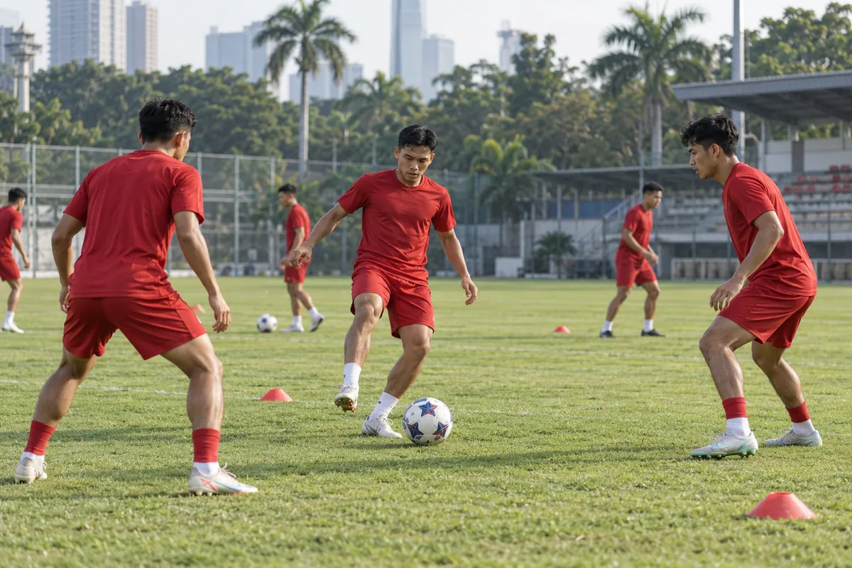 Editorial football scene about Indonesia's next generation