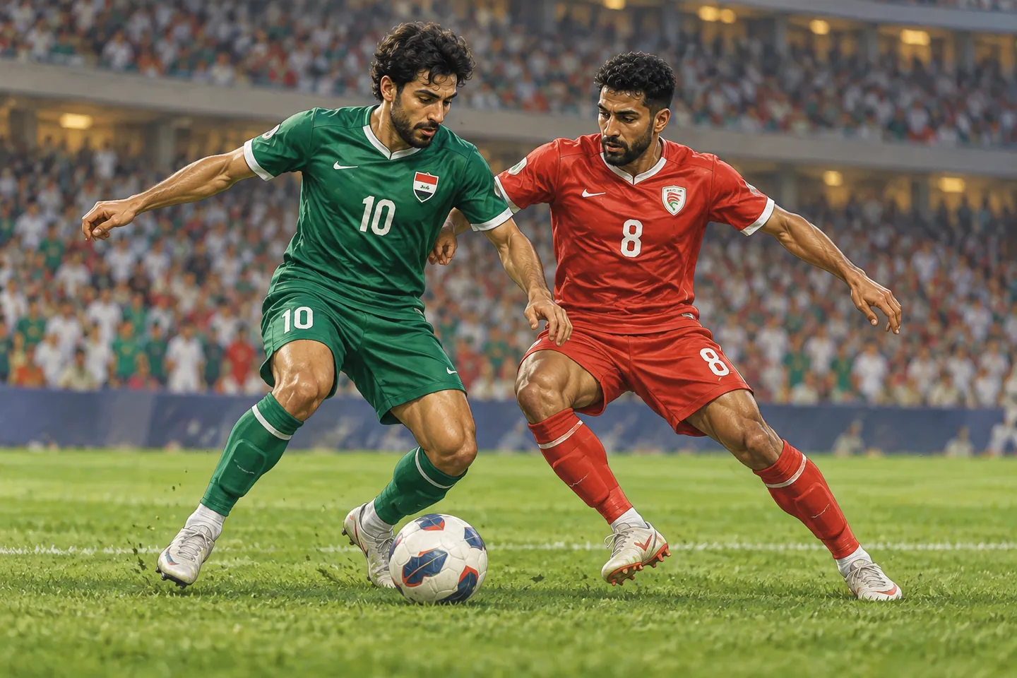 Editorial football scene connected to Iraq's recent national-team history