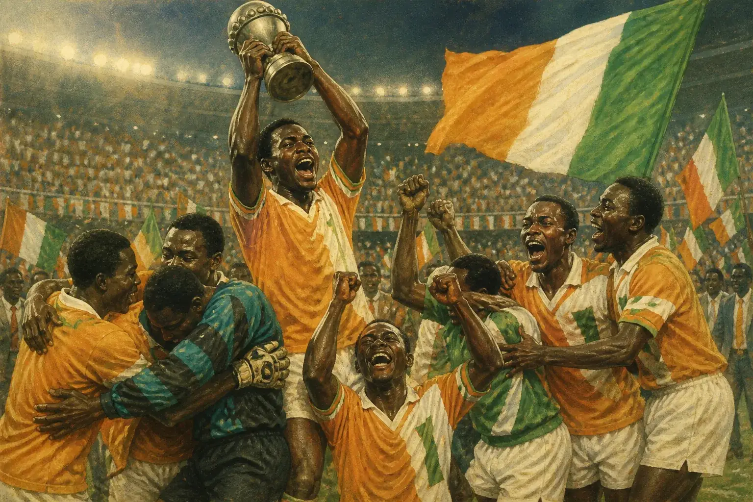 Editorial scene from Ivory Coast's tournament story