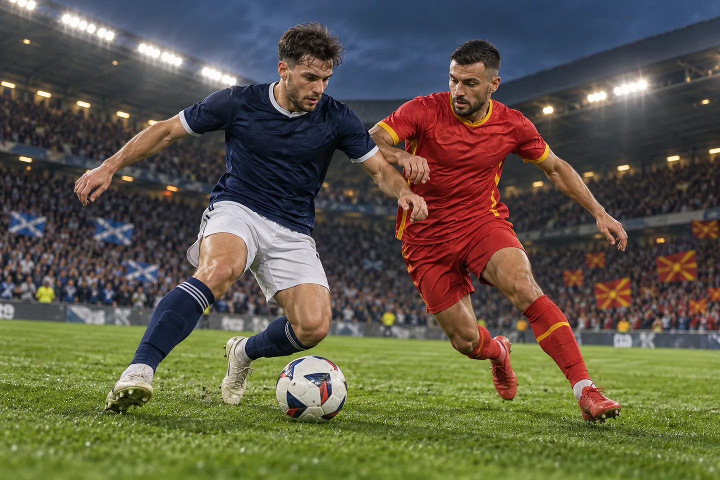 Editorial football scene connected to North Macedonia's recent national-team history