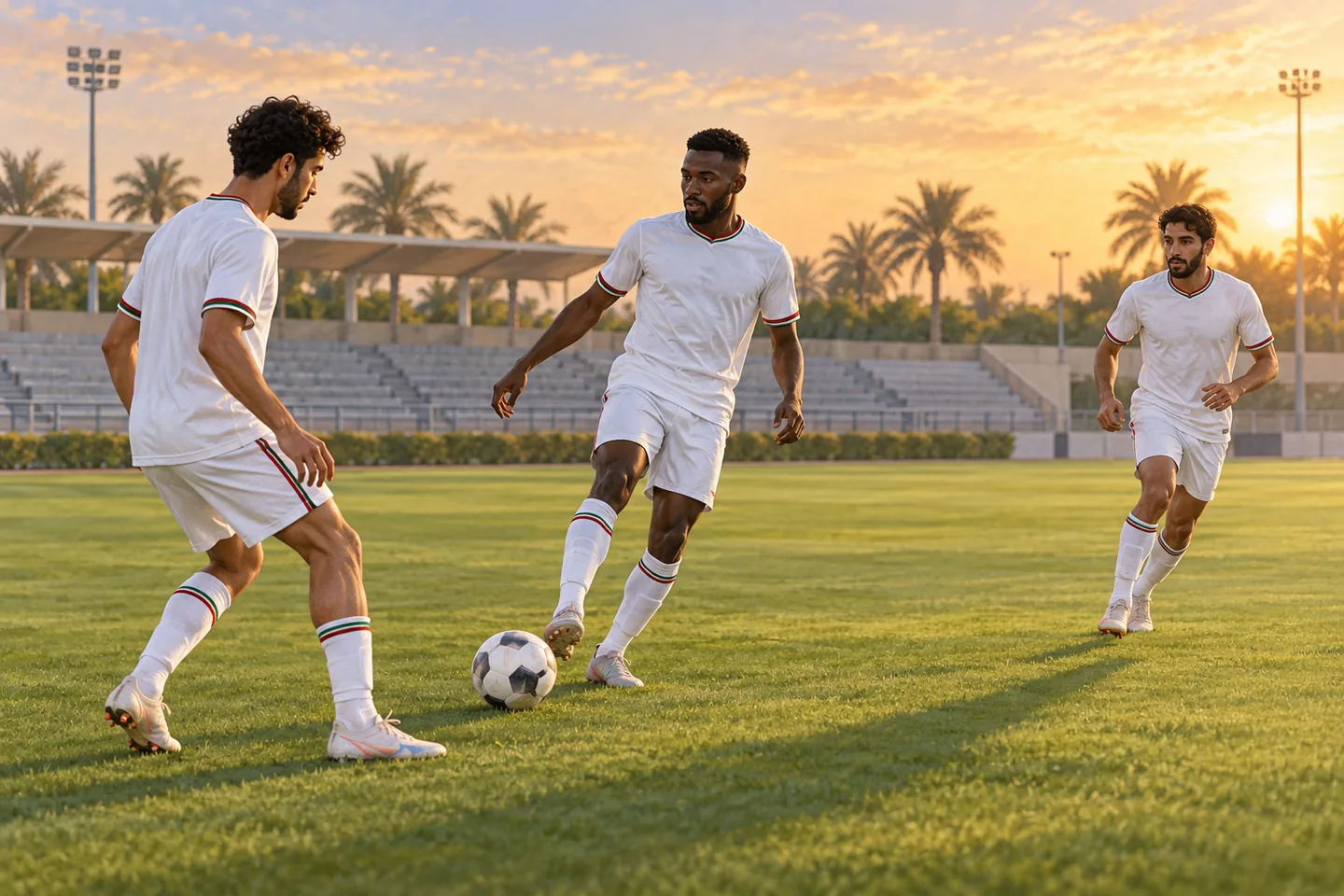 Editorial football scene connected to United Arab Emirates's recent national-team history