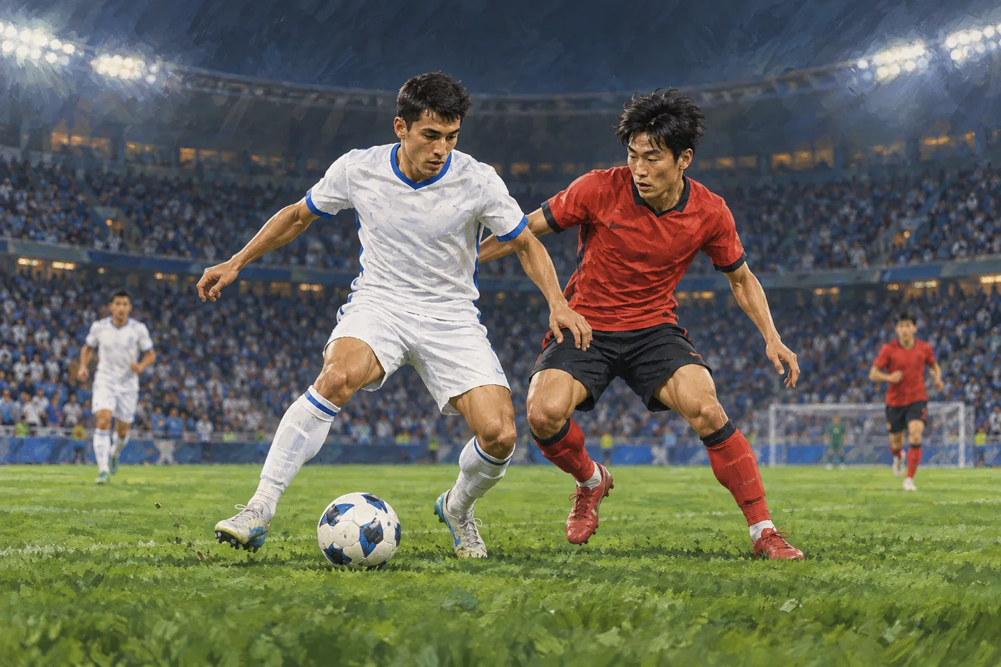 Editorial football scene connected to Uzbekistan's recent national-team history
